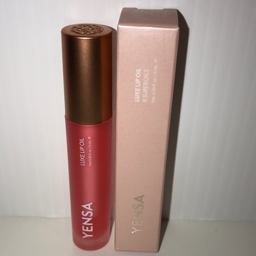 Yensa luxe lip oil luxe lip nourishing 8 super oils in pink shine NEW